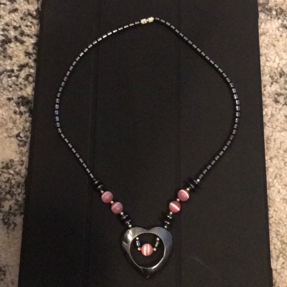 Beautiful black and pink necklace